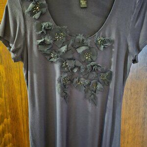 Floral Applique Dress Tee
